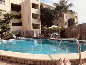 Inground pool on property