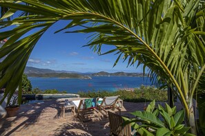 Lounging with down island view