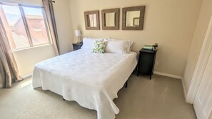 Bedroom 1, king bed, adjoining jack and Jill bathroom, main floor