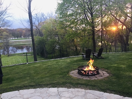 Relax at sunset while enjoying the riverview.