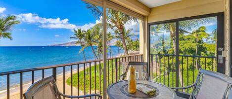 Beach and sand views from your own private lanai