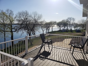 View down the lake from the deck