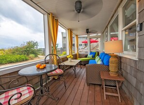 Screened porch on the ocean front!