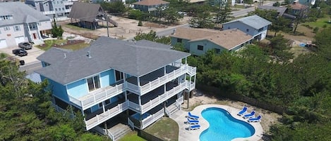 aerial of back of the house