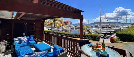 Our Actual Balcony and View of the Amazing Sapphire Beach Marina! 