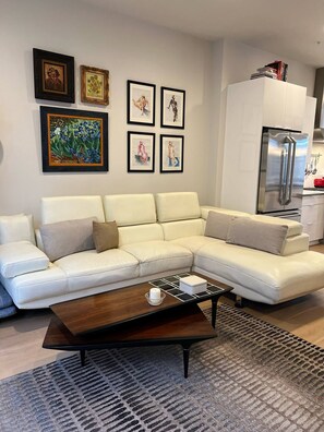 Open floor plan, living room