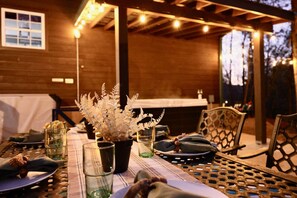 Enjoy lovely forest ambiance outdoors