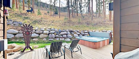 Back Deck With Hot Tub