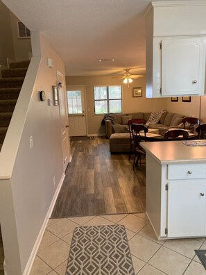 Main living area from front to back