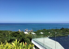 Vue sur la plage ou l’océan