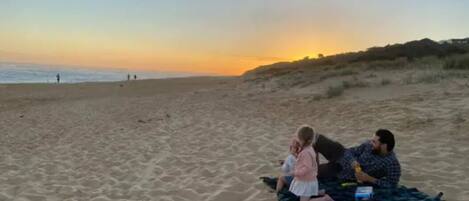 Enjoy family time at the beach