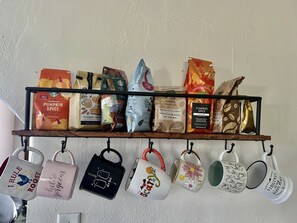 Seasonal coffee and teas. Yum 