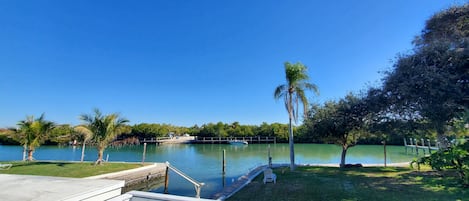 Your open air patio has breathtaking views of the Venice Inlet