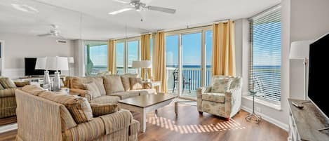 Paradise Pointe 12E - oceanfront condo in Cherry Grove Beach in North Myrtle Beach | guest room view 1 | Thomas Beach Vacations