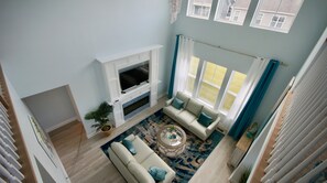 View of living area from the second floor