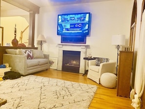 Living room with gas fireplace