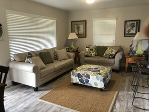 Pull out sofa bed in living room 