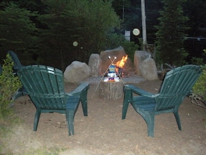 Fire Pit: roast marshmellows or stay warm w/friends and family!