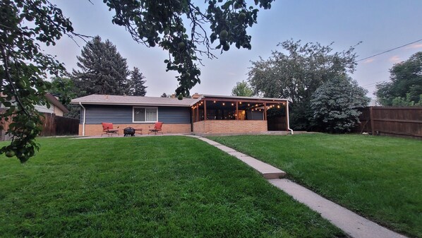 Large backyard w/6ft, pet friendly privacy fence.