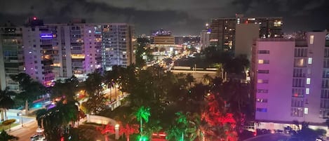 night view  from the balcony of the 5 start resort  el San Juan hotel.