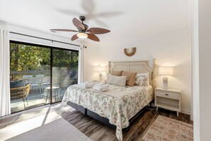 Master Bedroom with King Bed, Flat Screen TV, and Private Bath
