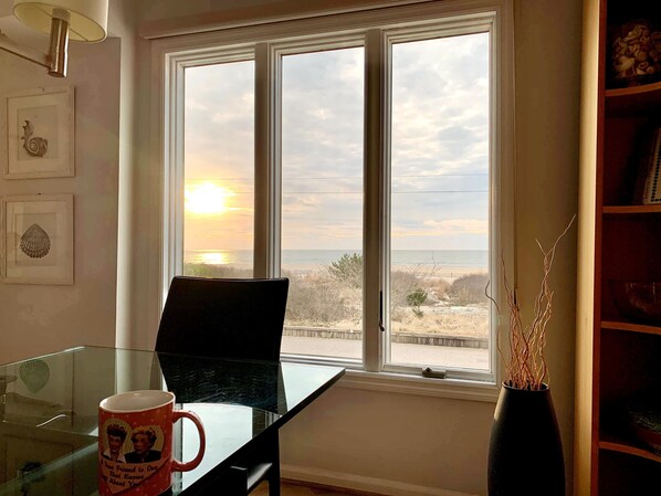 Enjoy peaceful sunrises and watch the dolphins from the kitchen table. 