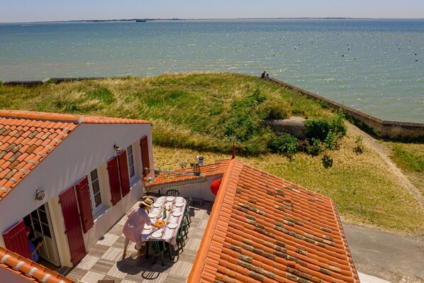 Le terrasse avec sa vue exceptionnel