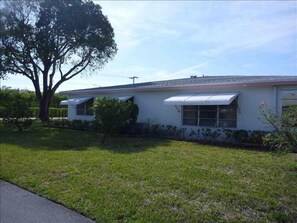 Large shaded corner oversized lot, unobstructed view.  Very peaceful!