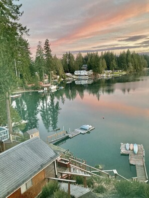 January sunrise over Lost Lake from Cottage By The Lake