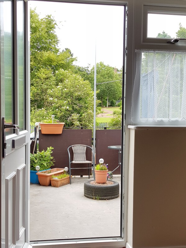 View from within apartment over Coronation Park