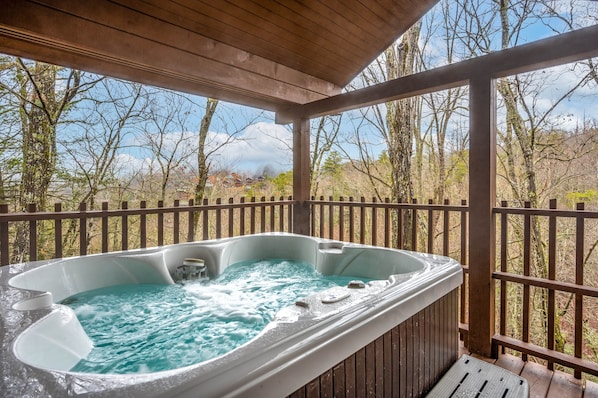 A Private Hot Tub to Wash Away your Worries