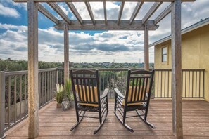 Enjoy coffee or cocktails from this relaxing balcony.