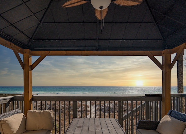 Gazebo and view from the deck.