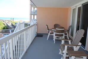 Oceanfront Balcony with Private Stairs from Balcony