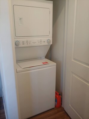 Washer and Dryer inside Unit C, includes high quality pods and dryer sheets