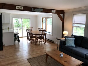 Living room and dining area