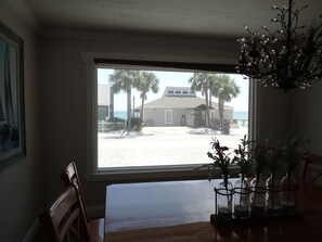 Looking out dining room window