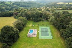 Heated Swimming Pool, Tennis Court and Far Reaching Views