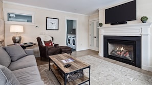 Cozy Living Room with gas fireplace