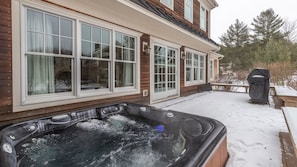 Private outdoor hot tub
