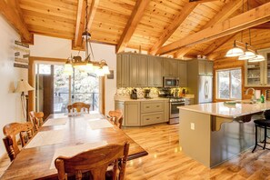 Kitchen & Dining Table | Keurig Coffee Maker | Dishware & Silverware