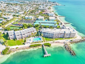 Aerial of Key Colony Point with Key Colony Beach in the background