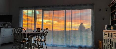 Splendiferous sunrise from the Loft's living area