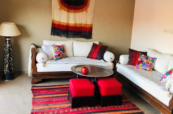 My livingroom with a Moroccan touch.