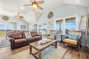 Living Area with Deck Access on Fourth Level
