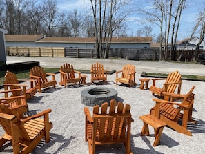 Common Area Firepit with wood provided