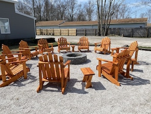 Common Area Firepit with wood provided