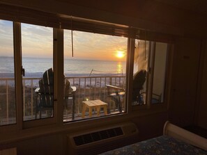 Beautiful sunsets from the private balcony or from inside