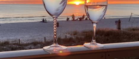 Romantic sunsets for two  Just steps from the beach!  View from private balcony 