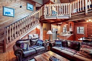 Curl up with your loved ones in front of the fireplace while watching your favorite show